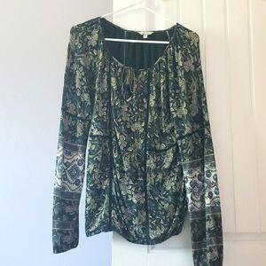Lucky brand long sleeve blouse size L